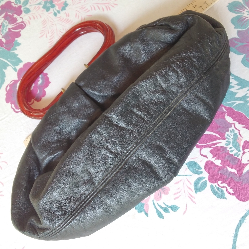 Vintage Ingber Leather and Resin Handbag - Picture 12 of 12